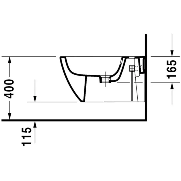 Duravit Happy D.2 Bideu suspendat 36x54 cm [4]
