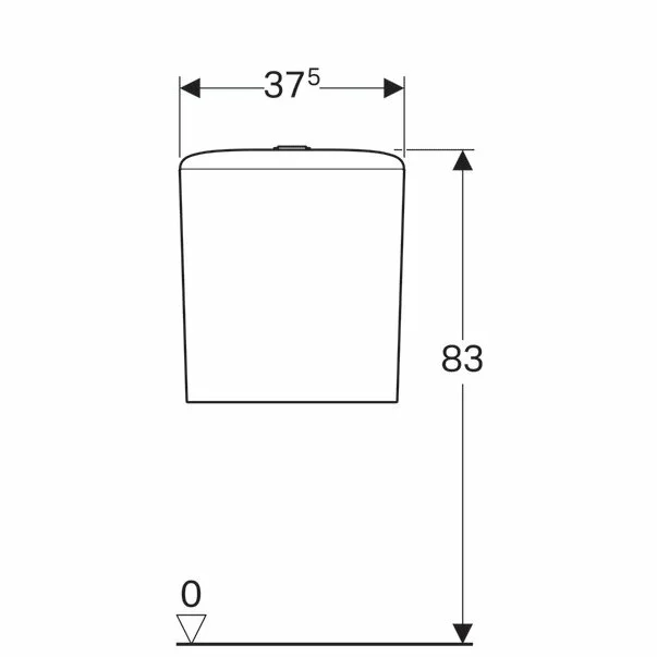 Rezervor pe vas wc Geberit Icon Square ceramica cu alimentare laterala [4]