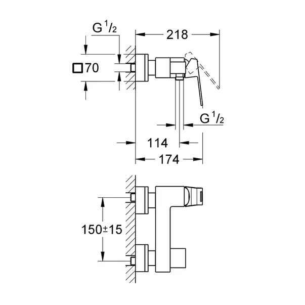 Baterie dus Eurocube monocomanda antracit periat Hard Graphite [4]