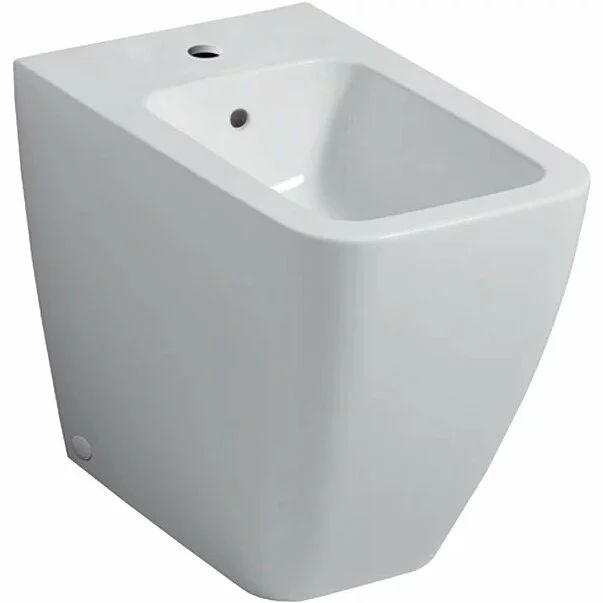 Obiecte Sanitare - Bideu pe pardoseala Geberit Icon Square alb