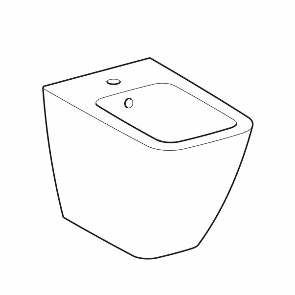 Bideu pe pardoseala Geberit Icon Square alb [2]