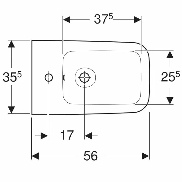 Bideu pe pardoseala Geberit Icon Square alb [3]