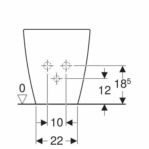 Bideu pe pardoseala Geberit Icon Square alb [4]