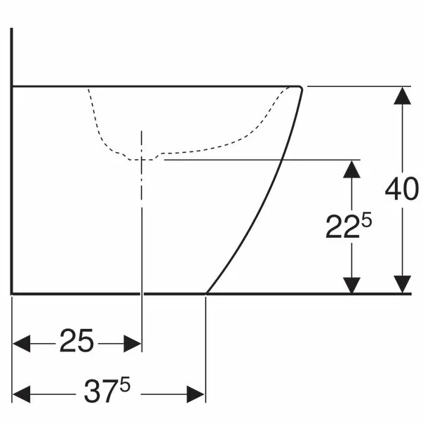 Bideu pe pardoseala Geberit Icon Square alb [5]