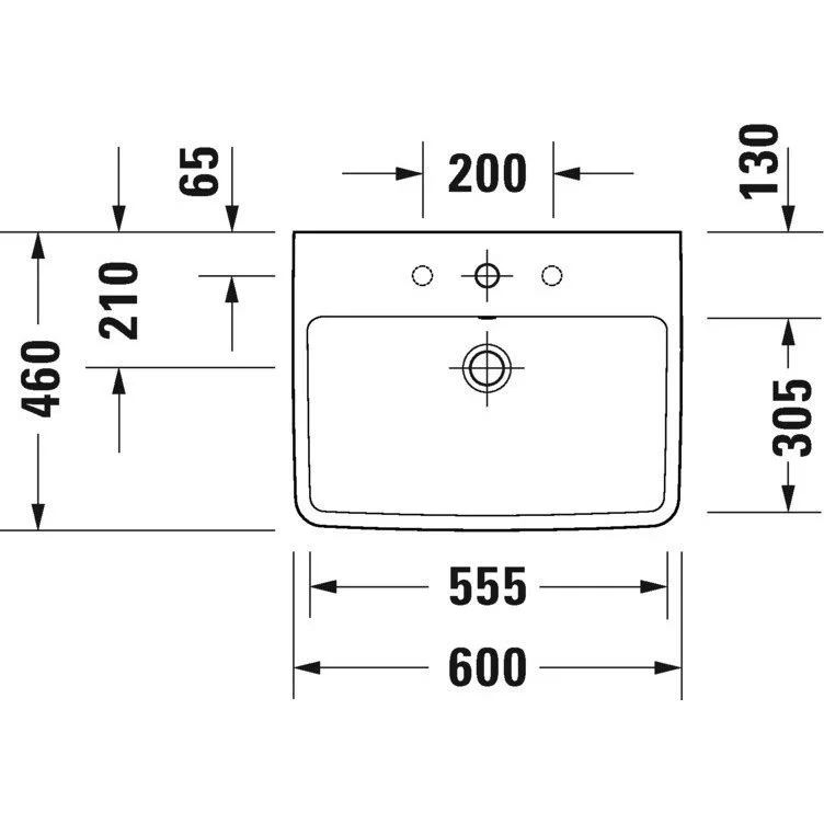 Lavoar baie suspendat Duravit No. 1 60x46 cm [2]