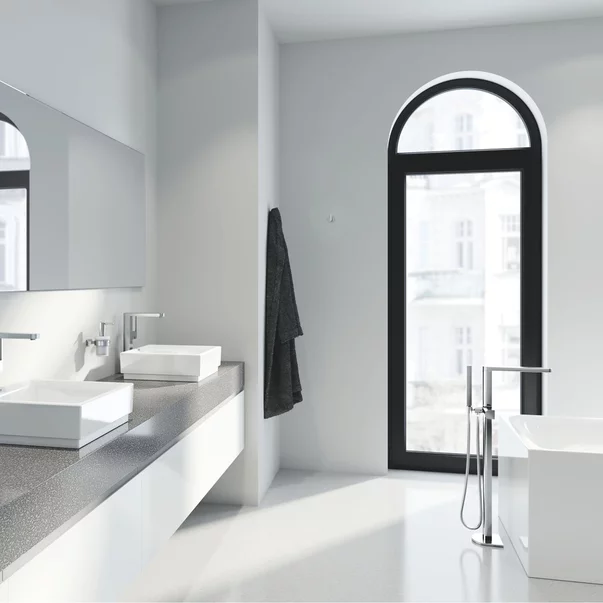 Baterie cada - dus freestanding Grohe Plus crom lucios [2]