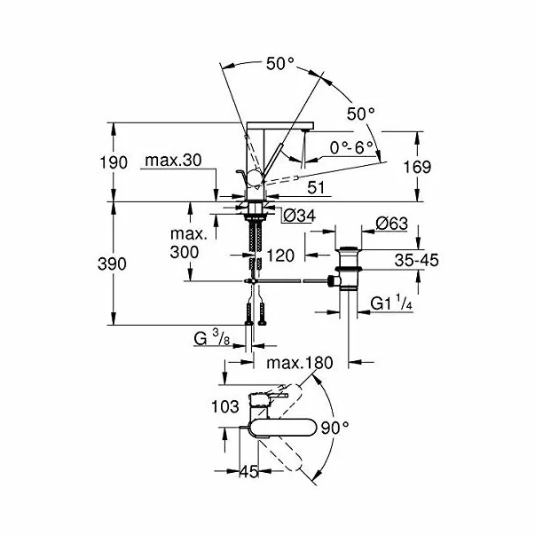 Baterie lavoar Grohe Plus M [5]