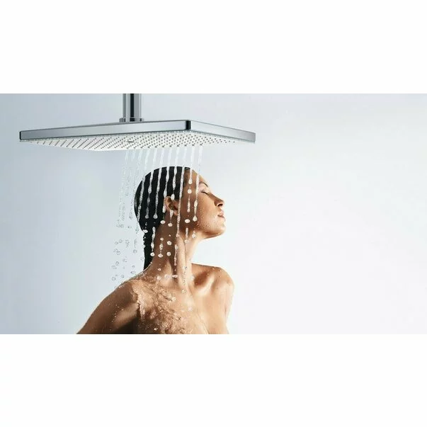 Palarie cu brat de dus Hansgrohe Rainmaker Select 460 1 functie negru - crom [2]