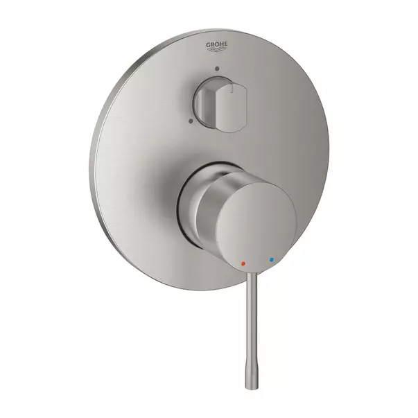 Baterii cada - Baterie cada - dus incastrata Grohe Essence 3 iesiri crom periat Supersteel fara corp ingropat