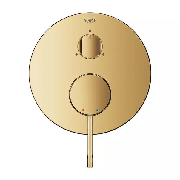 Baterie cada - dus incastrata Grohe Essence 3 iesiri auriu lucios Cool Sunrise fara corp ingropat [2]