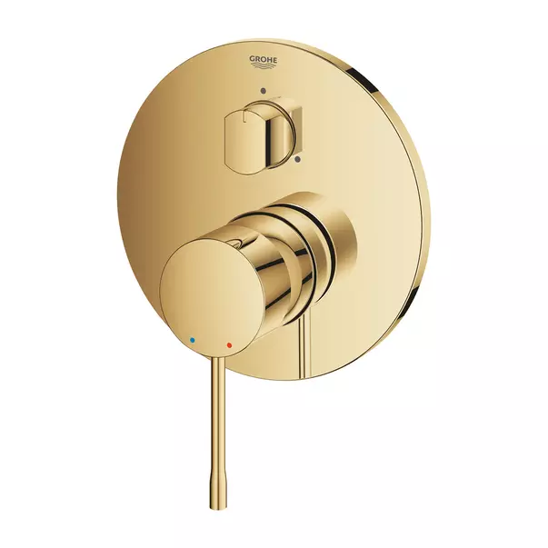 Baterie cada - dus incastrata Grohe Essence 3 iesiri auriu lucios Cool Sunrise fara corp ingropat [3]