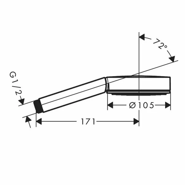 Para de dus Hansgrohe Pulsify 105 crom 1 functie [2]