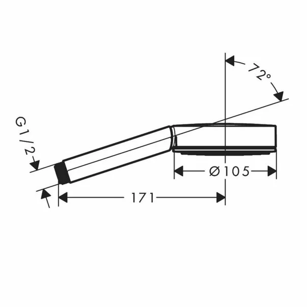Para de dus Hansgrohe Pulsify 105 negru mat 1 functie [2]