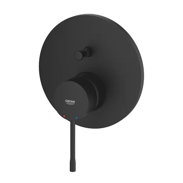 Baterie cada - dus incastrata Grohe Essence negru mat fara corp ingropat [4]