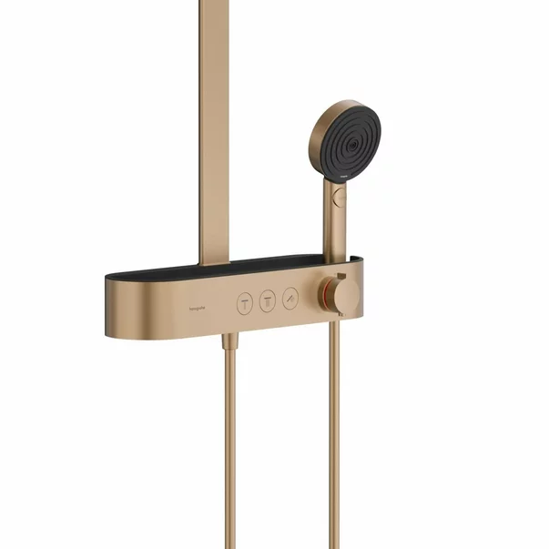 Coloana de dus cu baterie termostatata Hansgrohe Pulsify S 260 2 jeturi bronz periat [2]