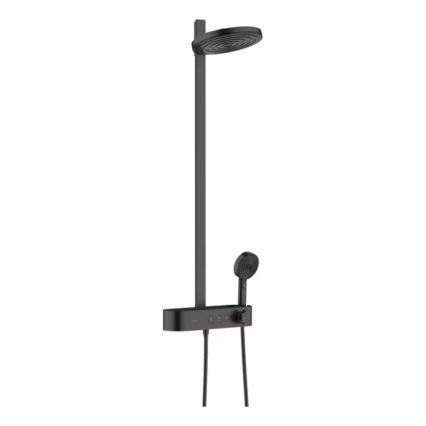 Coloane de dus - Coloana de dus Hansgrohe Pulsify S 260 negru mat cu termostat ShowerTablet Select 400 EcoSmart