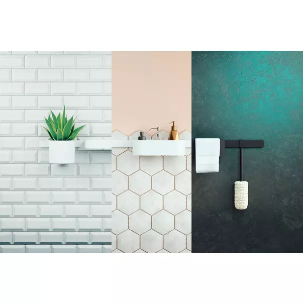 Set accesorii Hansgrohe WallStoris negru mat cu set de dus [4]