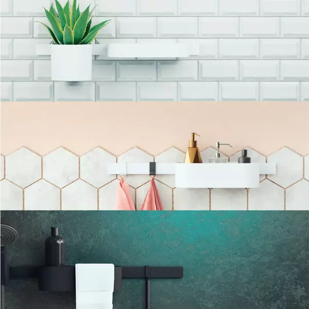 Accesorii dus - Set accesorii Hansgrohe WallStoris alb mat cu set de dus