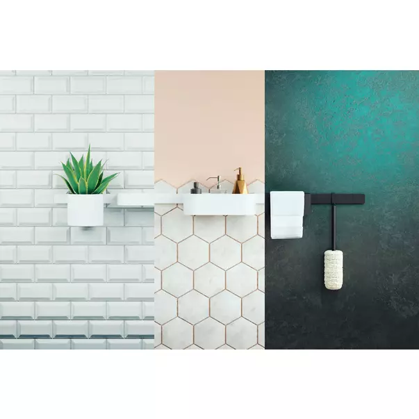 Set accesorii Hansgrohe WallStoris alb mat cu set de dus [3]