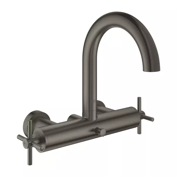 Baterii cada - Baterie cada - dus Grohe Atrio dubla comanda antracit periat Hard Graphite
