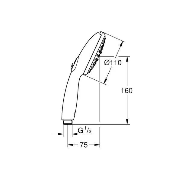 Para de dus negru mat Grohe Tempesta 110 cu 2 functii [6]