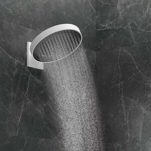 Palarie cu brat de dus Hansgrohe Rainfinity 360 alb mat 3 functii [2]