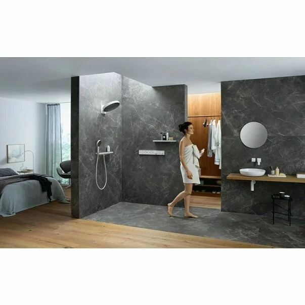 Palarie cu brat de dus Hansgrohe Rainfinity 360 alb mat 3 functii [7]