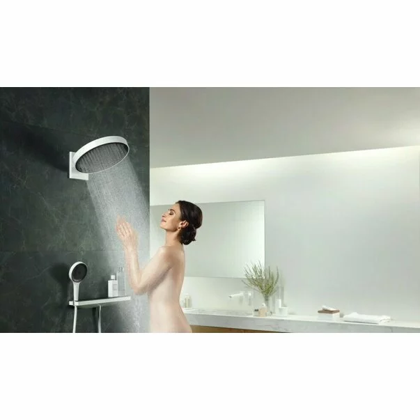 Palarie cu brat de dus Hansgrohe Rainfinity 360 alb mat 3 functii [8]