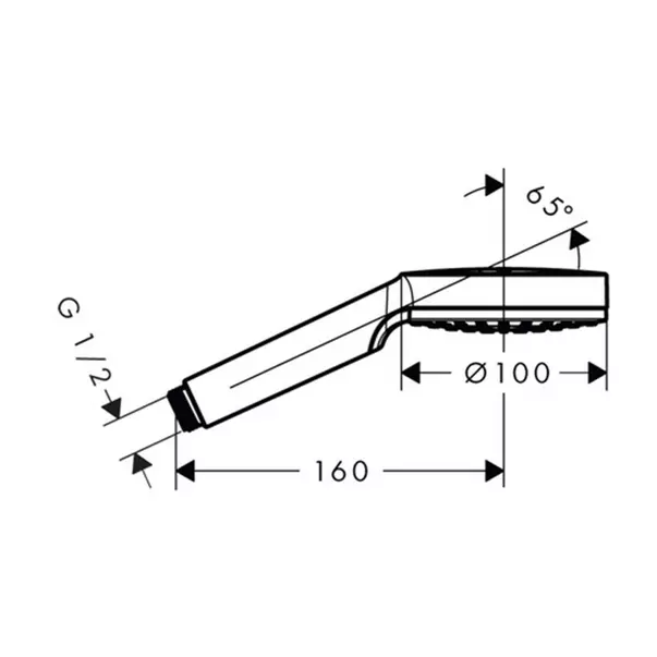 Para de dus Hansgrohe Crometta 100 crom - alb cu 1 tip de jet [2]