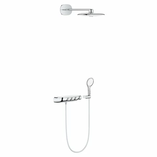 Sistem de dus cu termostat Grohe Rainshower Smartcontrol 360 Duo suprafata de pulverizare alba [1]