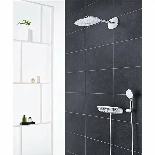 Sistem de dus cu termostat Grohe Rainshower Smartcontrol 360 Duo suprafata de pulverizare alba [2]