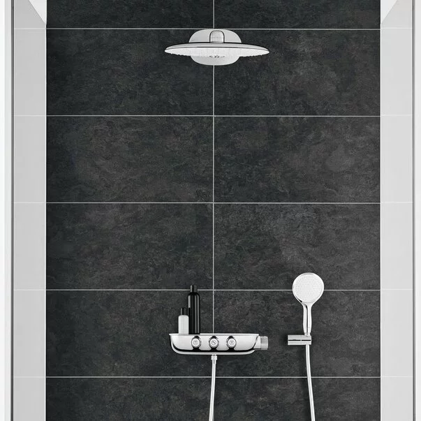 Sistem de dus cu termostat Grohe Rainshower Smartcontrol 360 Duo suprafata de pulverizare alba [5]