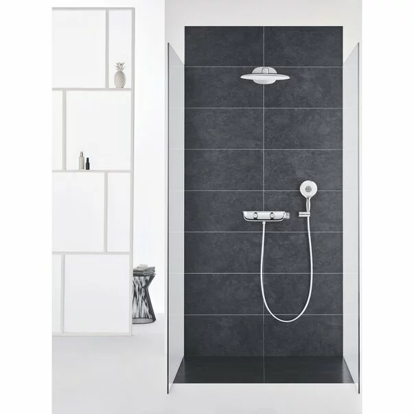 Sistem de dus cu termostat Grohe Rainshower Smartcontrol 360 Mono suprafata de pulverizare alba [4]