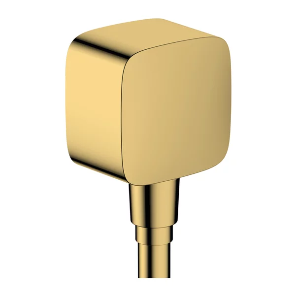 Pare, furtunuri si accesorii - Cot conector dus Hansgrohe FixFit cu valva antireflux auriu lucios