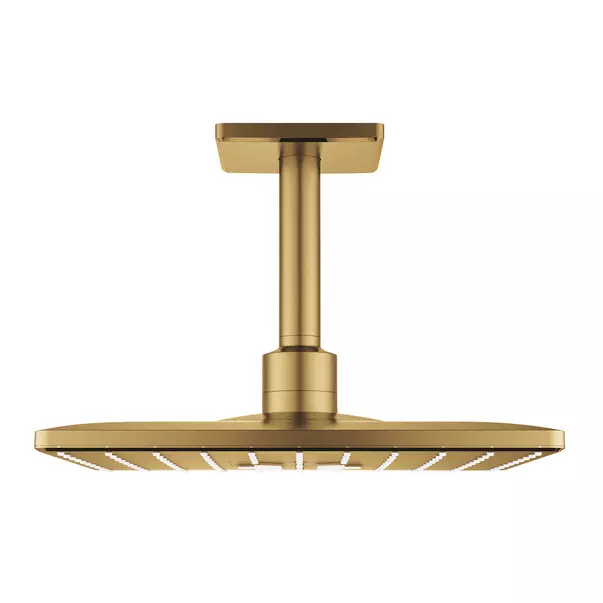 Brate si palarii dus - Palarie si brat de dus Grohe Rainshower Mono Cube 310 auriu periat Cool Sunrise 2 functii