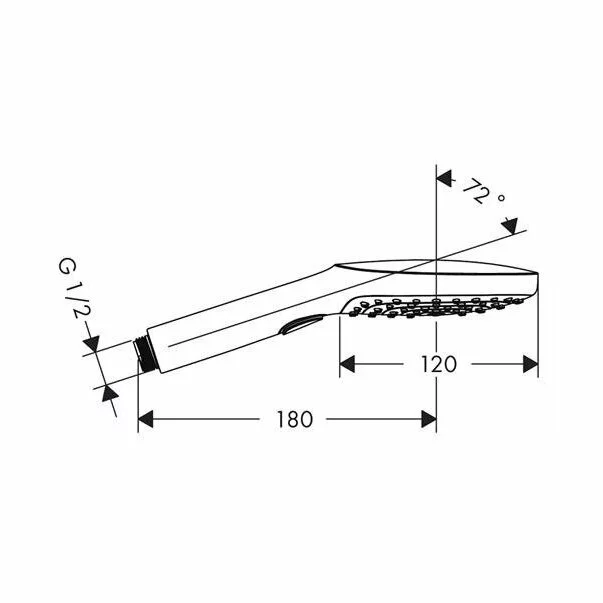 Para de dus Hansgrohe Raindance Select 120 negru - crom periat 3 functii [2]