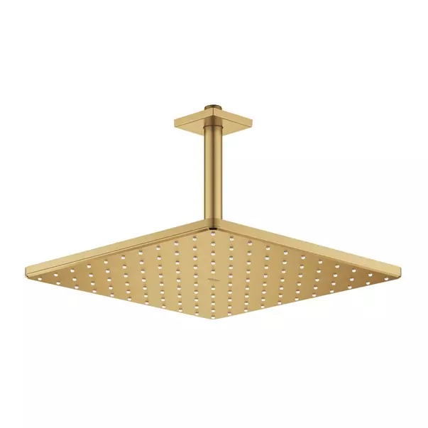 Brate si palarii dus - Palarie si brat de dus Grohe Rainshower Mono Cube 310 auriu periat Cool Sunrise cu 1 functie