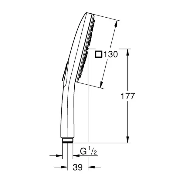 Para de dus Grohe Rainshower SmartActive 130 Cube 3 functii antracit lucios Hard Graphite [7]