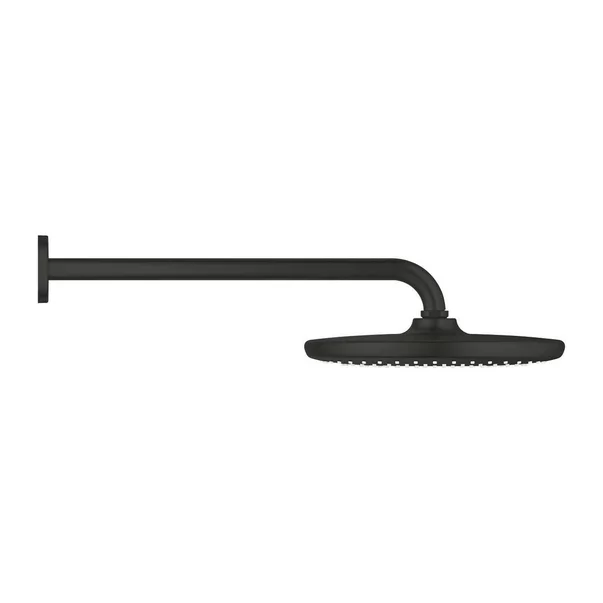 Palarie si brat de dus negru mat Grohe Tempesta 250 Cube rotunda [1]