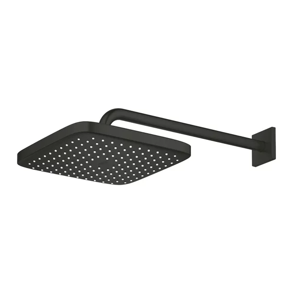 Palarie si brat de dus negru mat Grohe Tempesta 250 Cube patrata [2]