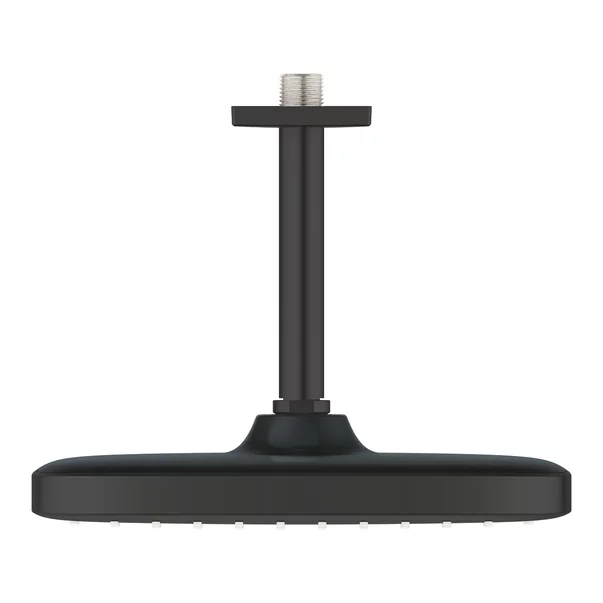 Palarie si brat de dus negru mat Grohe Tempesta 250 Cube patrata montaj tavan [1]