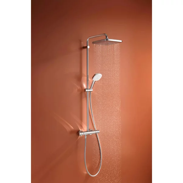 Coloana de dus Grohe Tempesta 250 Cube cu baterie termostatata crom lucios [3]