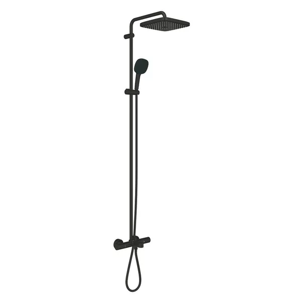Coloana de dus cu baterie termostatata cu pipa cada negru mat Grohe Tempesta Cosmopolitan 250 Cube [1]