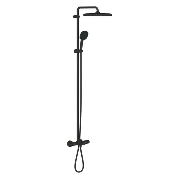 Coloana de dus cu baterie termostatata cu pipa cada negru mat Grohe Tempesta Cosmopolitan 250 Cube [4]