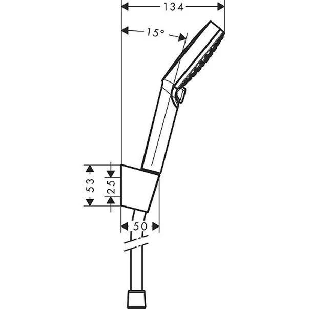 Set para cu suport si furtun de dus Hansgrohe Crometta Vario Porter 2 functii [2]