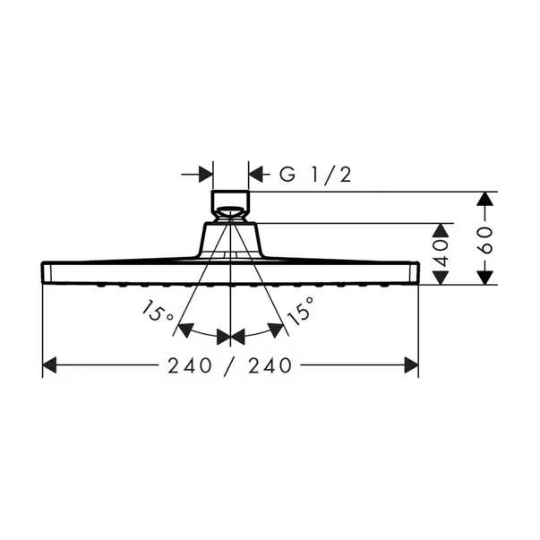 Palarie de dus Hansgrohe Crometta E 240 1 jet negru mat [2]