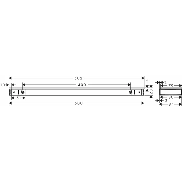 Etajera dus Hansgrohe Rainfinity 50 cm [4]