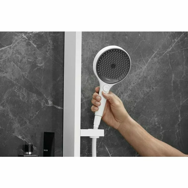 Set de dus cu porter Hansgrohe Rainfinity 130 crom lucios 3 functii [2]