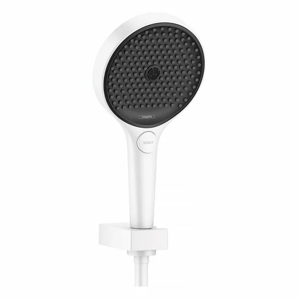 Seturi de dus - Set de dus cu porter Hansgrohe Rainfinity 130 alb mat 3 functii