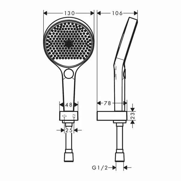 Set de dus cu porter Hansgrohe Rainfinity 130 alb mat 3 functii [3]